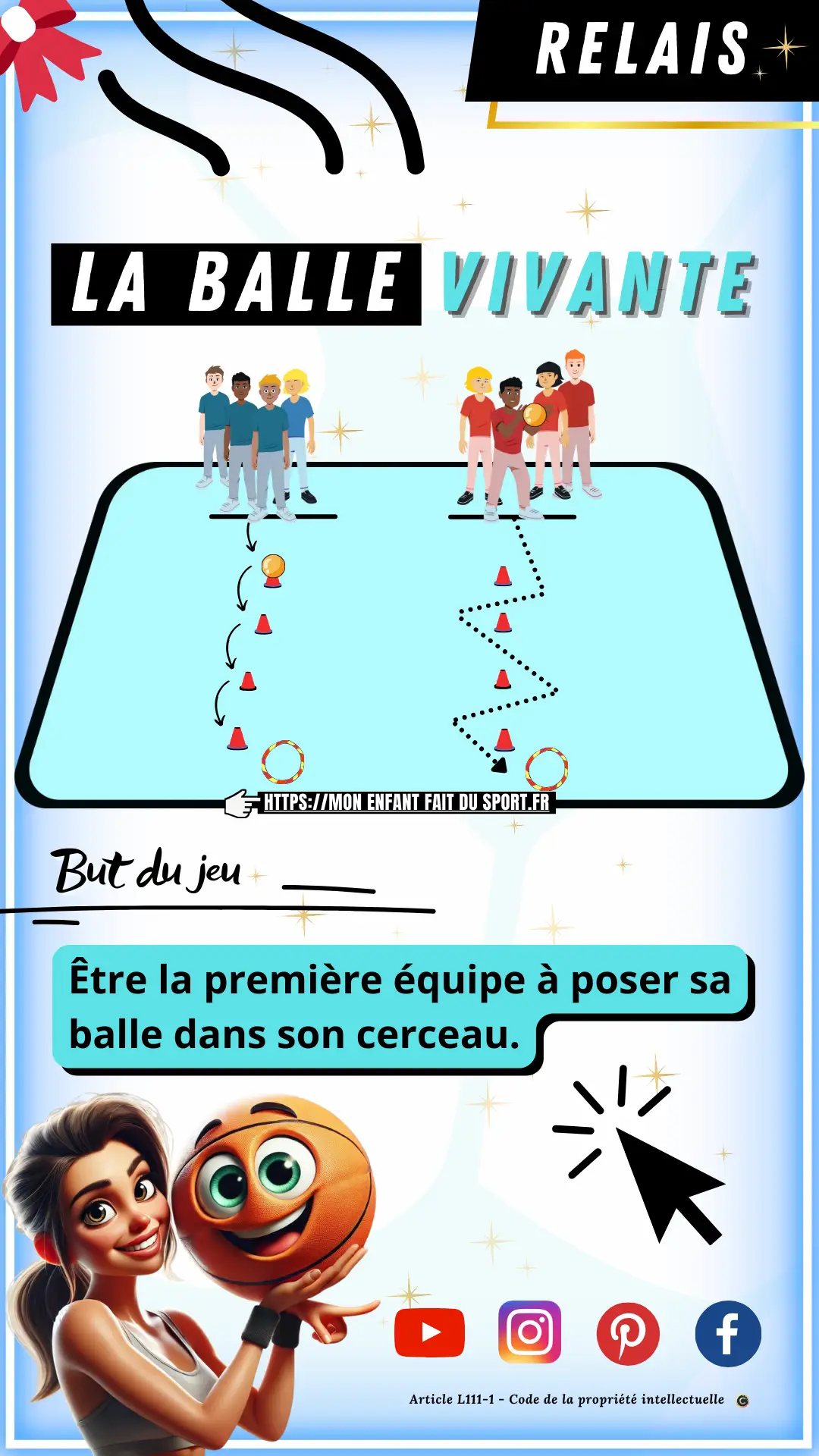 Règle du jeu de la Balle Vivante - jeu de relais sportif pour enfant