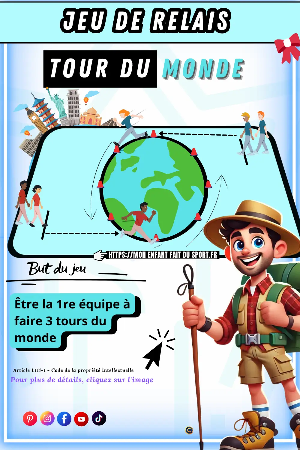 Règle du jeu du Tour Du Monde - jeu de relais sportif pour enfant