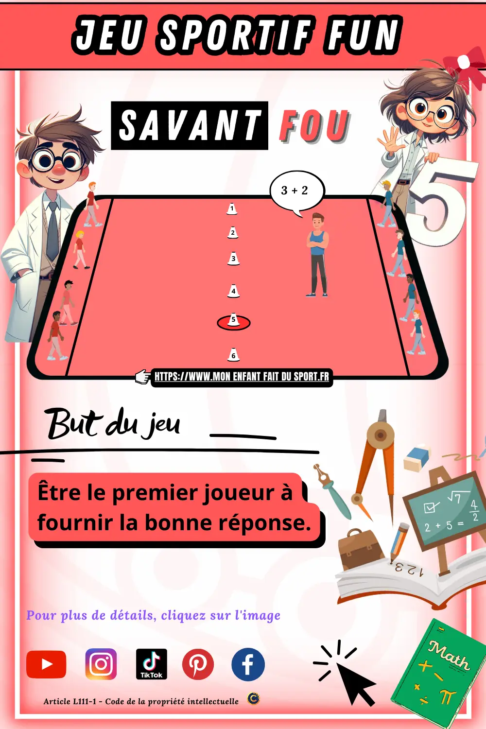 Règle du jeu du Savant Fou - jeu sportif fun pour enfant